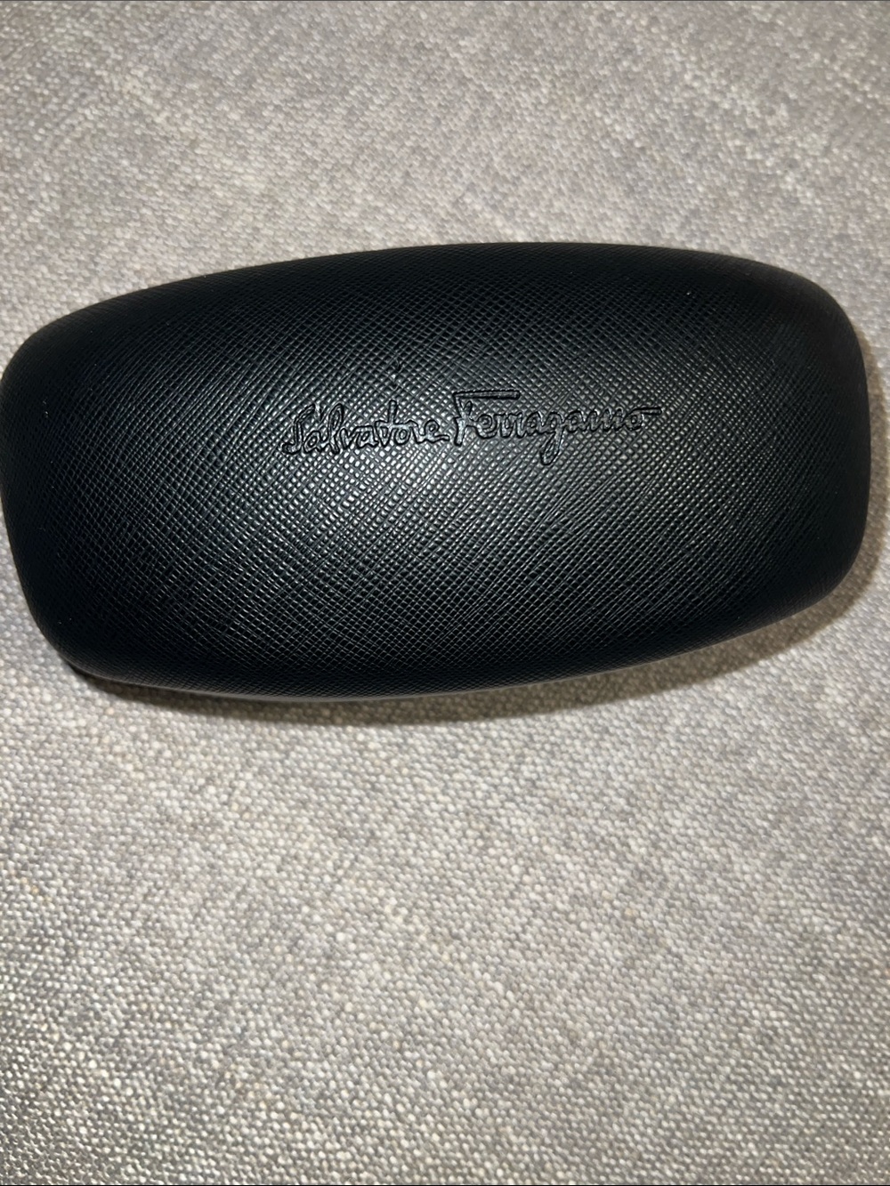 Salvatore Ferragamo Black Textured Sunglasses/Glasses Case